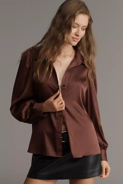 Hutch Knightley Long-sleeve Top In Brown