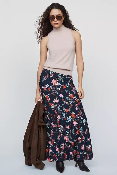 Hutch Knit Floral Maxi Skirt In Multi