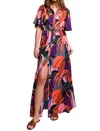 HUTCH LAYTON DRESS IN MULTI LEAF