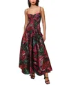 Hutch Lietta Drop Waist Dress In Condensed Embroidered Floral