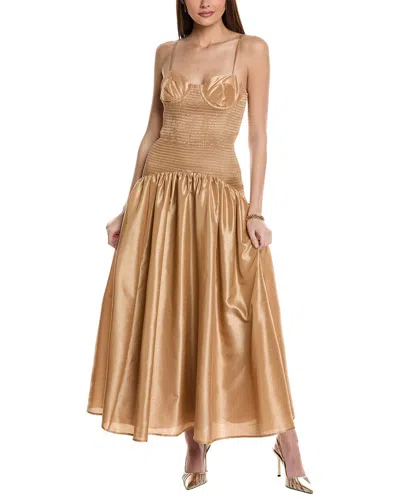 Hutch Lietta Midi Dress In Brown