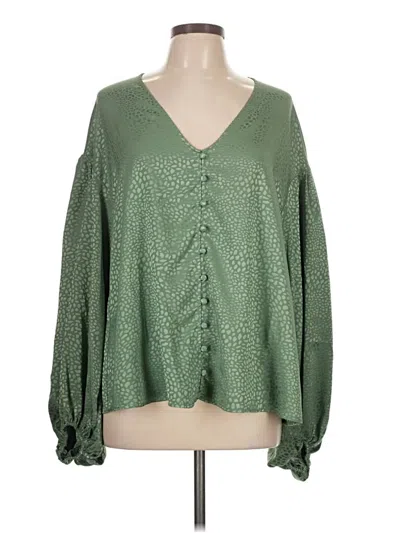 Hutch Long Sleeve Blouse In Green