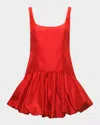 Hutch Sleeveless Satin Drop-waist Bubble Mini Dress