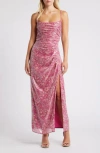 Hutch Luxe Maxi Dress In Fuchsia
