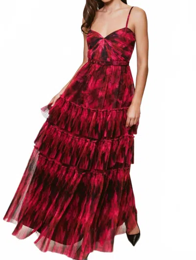 Hutch Madelina Dress In Fuchsia Vintage Upholstery Floral In Pink