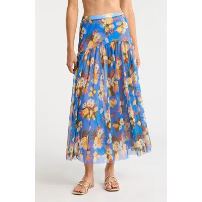 Hutch Maeden Floral Cover-up Midi Skirt In Multi