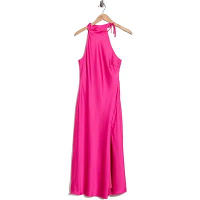 Hutch Mari Satin Maxi Dress In Pink