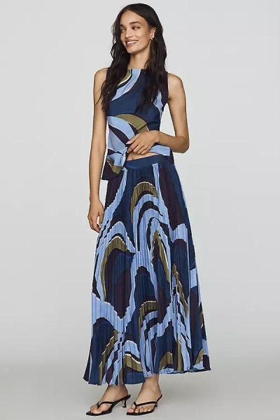 Hutch Maxi Skirt In Blue