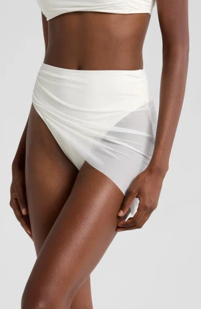 Hutch Mazina Skirted Bikini Bottoms In Coconut Milk