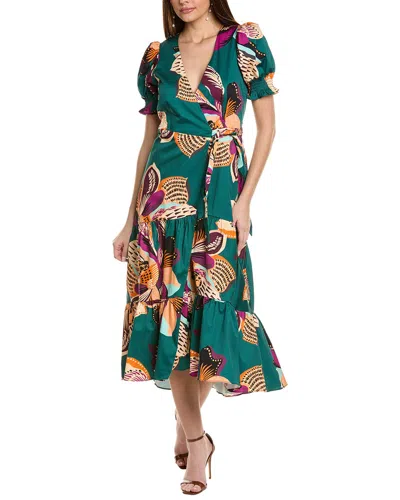 Hutch Midi Wrap Dress In Multi