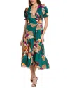 Hutch Midi Wrap Dress In Multi