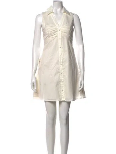 Pre-owned Hutch Mini Dress In Neutral
