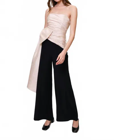 HUTCH MYLIE JUMPSUIT IN CHAMPAGNE/BLACK