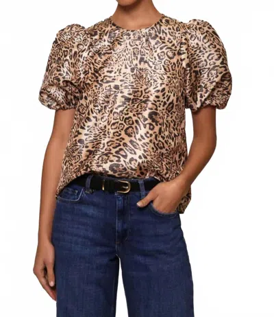 Hutch Nadine Top In Metallic Leopard In Multi