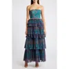 HUTCH HUTCH NALINA TIERED STRAPLESS MAXI DRESS