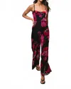 Hutch Nalini Jumpsuit In Romantic Watercolor Floral In Black