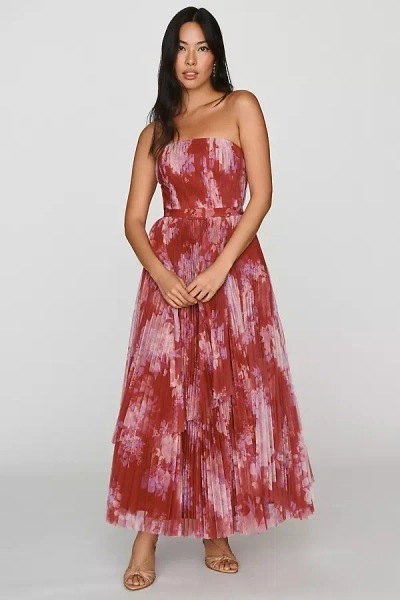 Hutch Noah Strapless Maxi Dress In Pink