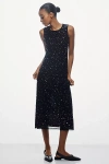 Hutch Oaklyn Sleeveless Embellished Slim Maxi Dress In Black
