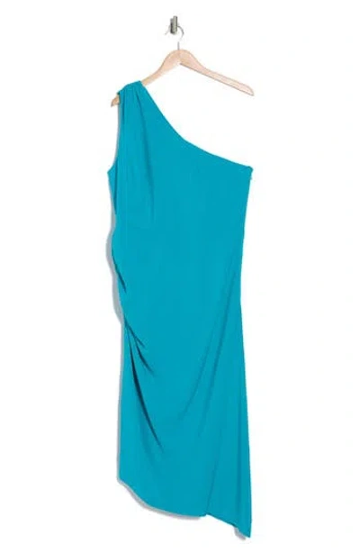 Hutch One-shoulder Body-con Ruched Dress In Scuba