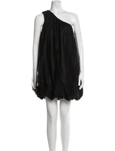 Pre-owned Hutch One-shoulder Mini Dress W/ Tags In Black