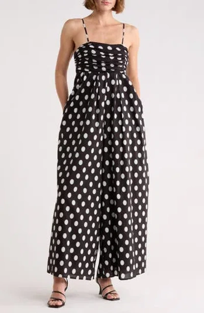 Hutch Ottie Polka Dot Wide Leg Jumpsuit In Multi