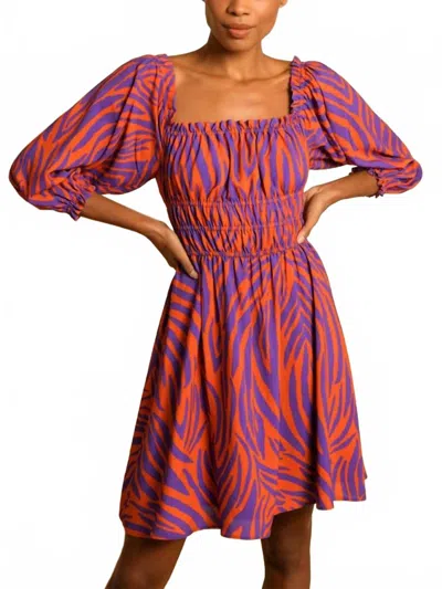 Hutch Palmer Dress In Orange Multi