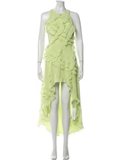 Pre-owned Hutch Patterned Long Dress In Green