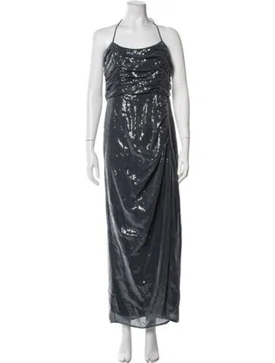 Pre-owned Hutch Patterned Long Dress W/ Tags In Blue