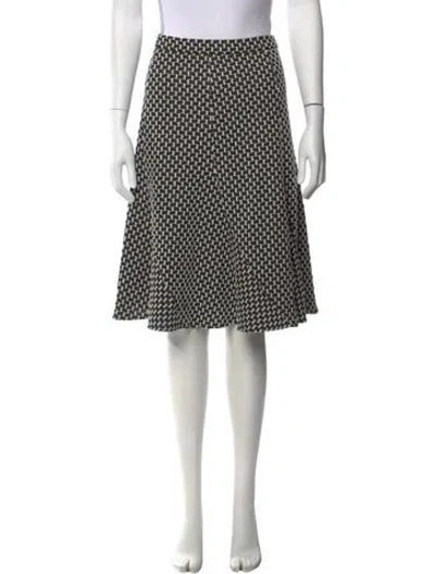 Pre-owned Hutch Patterned Midi Length Skirt In Black