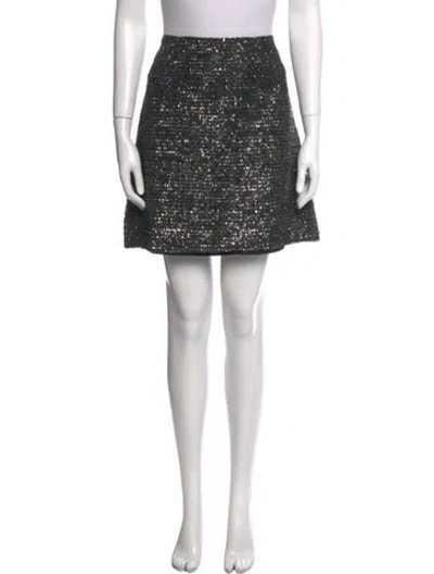 Pre-owned Hutch Patterned Mini Skirt In Black