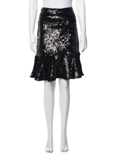 Pre-owned Hutch Patterned Mini Skirt In Black