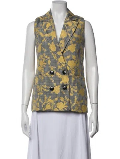 Pre-owned Hutch Patterned Vest In Neutrals