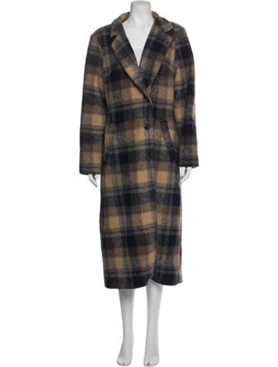Pre-owned Hutch Plaid Print Coat In Multi