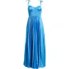 Hutch Pleated Bustier Maxi Dress In Azure