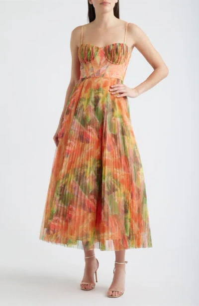 Hutch Pleated Cocktail Dress In Multi