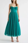 Hutch Pleated Cocktail Dress In Teal