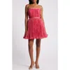 HUTCH HUTCH PLEATED STRAPLESS MINIDRESS
