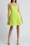 HUTCH HUTCH PLEATED STRAPLESS TULLE MINIDRESS