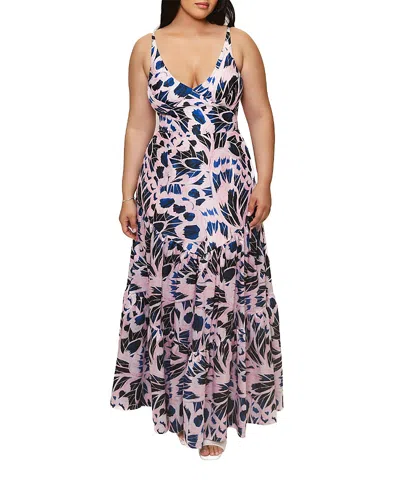Hutch Plus Size Arden Long Dress In Multi