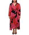 Hutch Plus Size Bridge Dress In Oversize Pink Blooming Floral