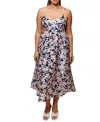 Hutch Brixton Sleeveless Floral-print Midi Dress In Navy Dramatic Outline Floral