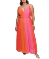 Hutch Calypso Gown In Warm Multi In Warm Multi Pink/red/orange