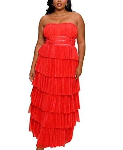 Hutch Plus Size Evi Gown In Red