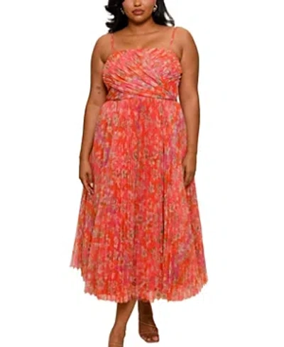 Hutch Plus Size Quinn Gown In Mixed Bouquet Floral