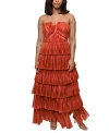 Hutch Plus Size Simi Gown In Orange Romantic Floral
