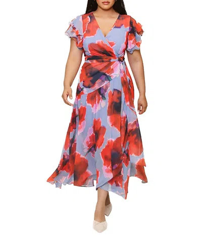 Hutch Plus Size Zola Wrap Dress In Red