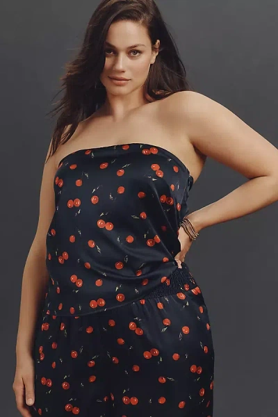 Hutch Plus Strapless Top In Blue