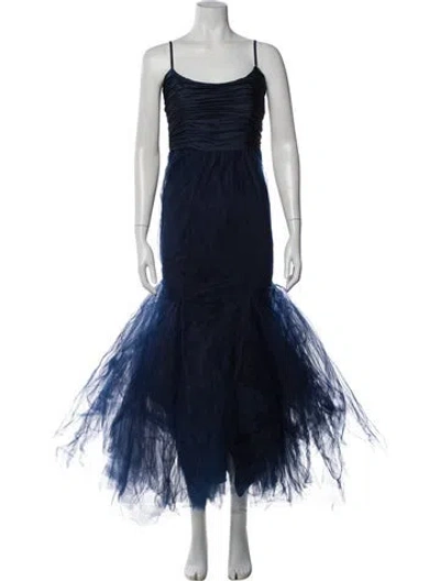 Pre-owned Hutch Printed Long Dress W/ Tags In Blue