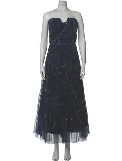 Pre-owned Hutch Printed Long Dress W/ Tags In Gray