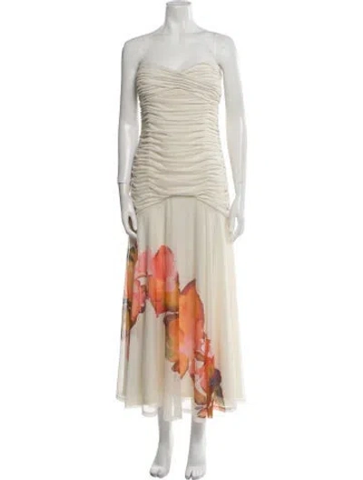Pre-owned Hutch Printed Long Dress W/ Tags In Neutral